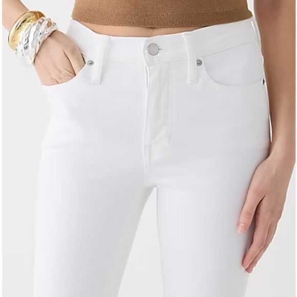 J. CREW Billie Demi Boot Crop jeans white NWT size 24 - Picture 4 of 11